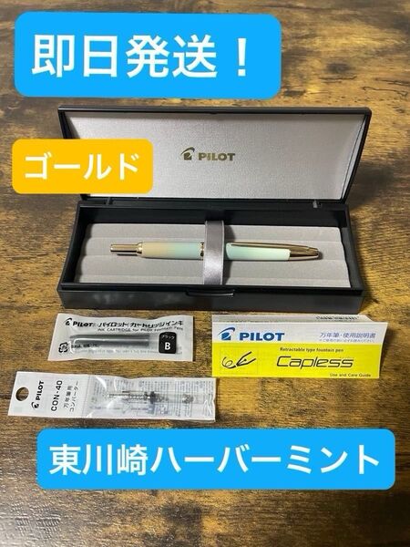 新品未使用 PILOT キャップレスデシモnagasawa2025 東川崎ハーバーミント ゴールド 18K