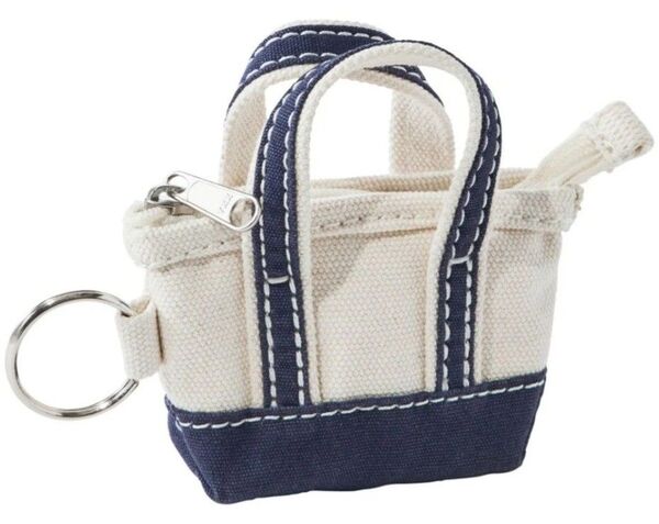 L.L.Bean トートバッグ キーチェーン ネイビー エルエルビーン キーホルダー ミニトート 未開封 未使用 新品