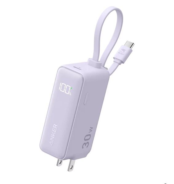 Anker Power Bank 30W モバイルバッテリー Fusion Built-In USB-C パープル