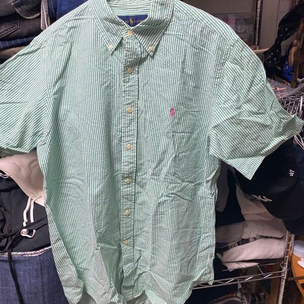 最終値下げ半袖シャツ ラルフローレン シャツ 半袖 ストライプ シャツ ラルフ POLO