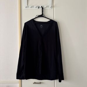 ユニクロ 長袖 カーディガン ネイビー UVカット エアリズムUVカーディガン