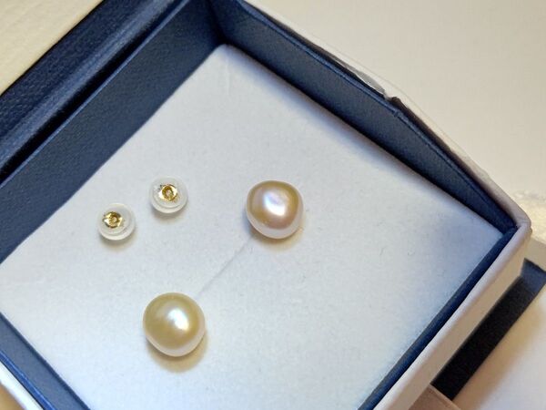 K18 パール ピアス バロック
