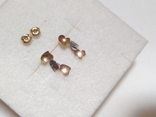 K18 K14WG ピアス 約0.5g