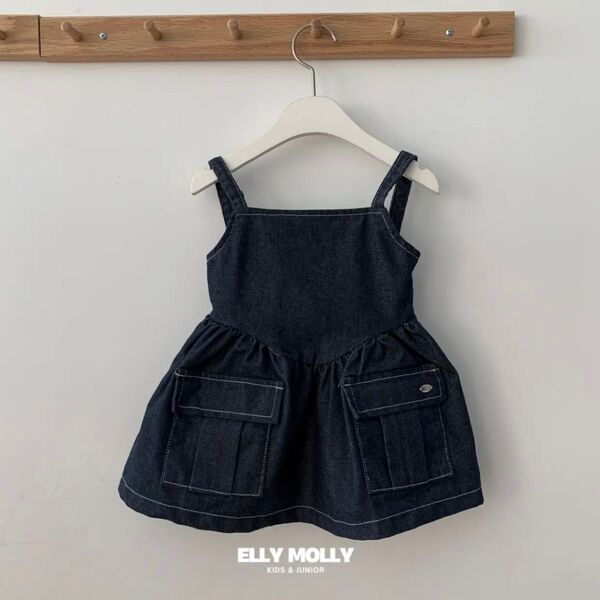 ellymolly ジャンパースカート 韓国子供服 ワンピース