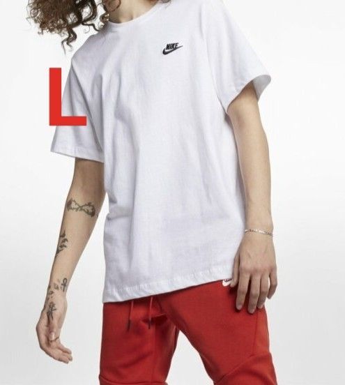 ナイキ 半袖 Tシャツ メンズ クラブ ホワイト 白 無地 L