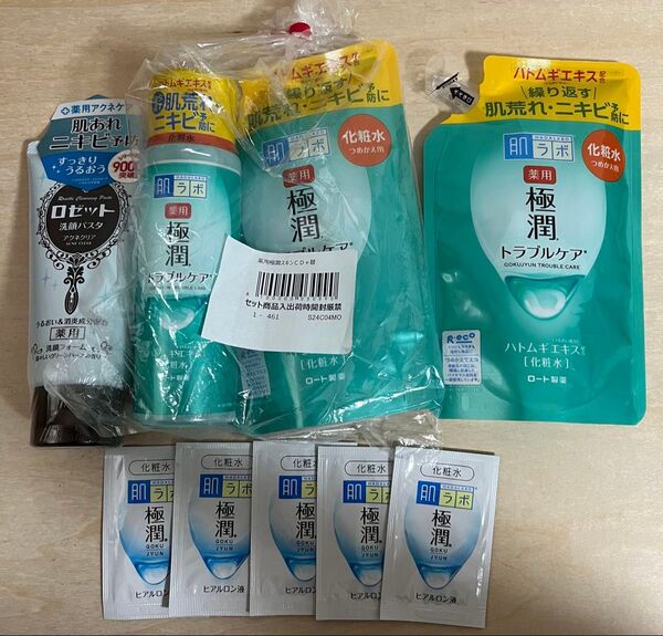ロート製薬 肌ラボ 極潤 トラブルケア 化粧水 ロゼット 洗顔ホーム 洗顔パスタ まとめ売り