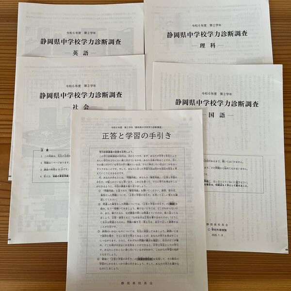 令和6年度静岡県学力診断調査(学調)中学2年生