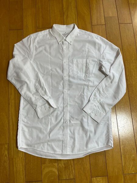 無印良品★メンズ ボタンダウン コットン100% シャツ ホワイト Mサイズ 長袖シャツ