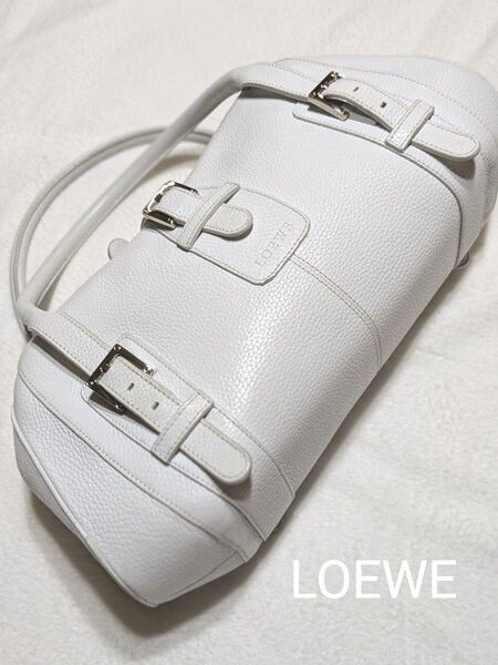 ロエベ センダ ハンドバッグ レザー ホワイト LOEWE