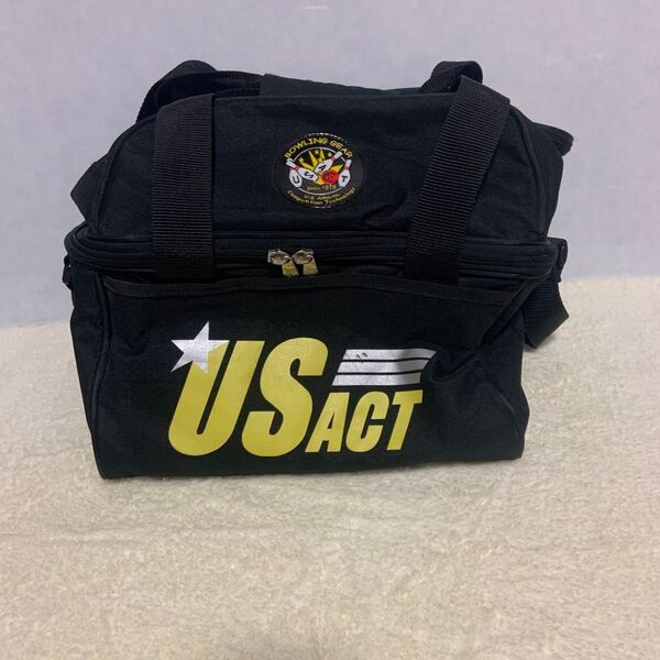 USACT ボウリングバッグ 黒 ブラック系シューズバック