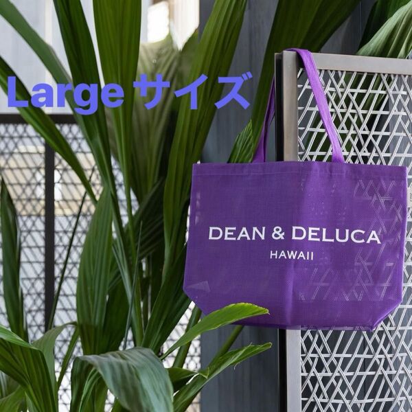 DEAN & DELUCA HAWAII メッシュトート 紫 L ラージサイズ トートバッグ メッシュバック