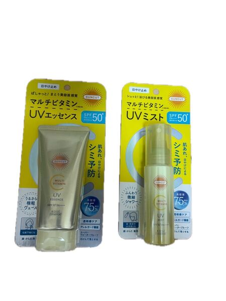【2個セット】サンカット マルチビタミン UVエッセンス&UVミスト SPF50+ PA++++