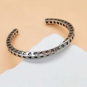 スター 星 バングル ブレスレット シルバー メンズ アクセサリー ヴィンテージ