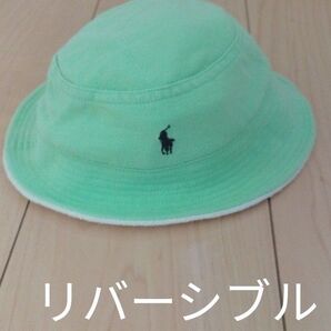 ポロラルフローレン リバーシブル ハット グリーン系