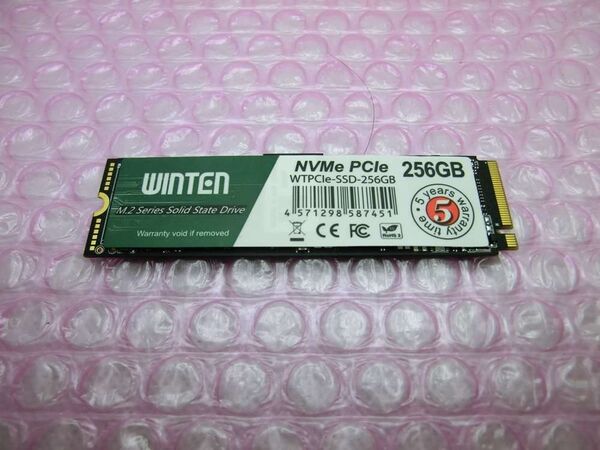 WINTEN NVMe SSD WTPCIe-SSD-256GB 中古動作品
