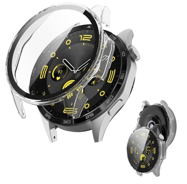 HUAWEI Watch 4 ケース 強化ガラスフィルム 一体型 クリア 透明 ファーウェイ