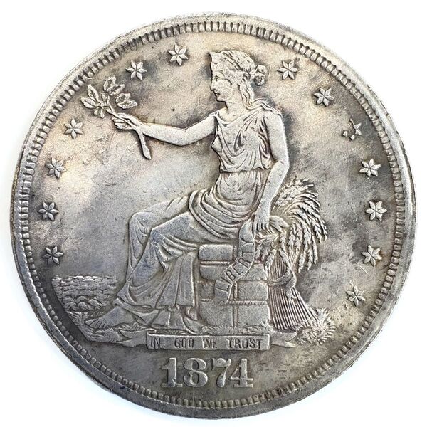 アメリカ トレードダラー 1874年 CC レプリカコイン 貿易銀 銀貨