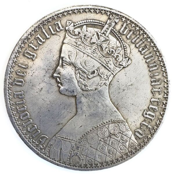 ヴィクトリア女王 ゴチッククラウン銀貨 1847年 レプリカコイン