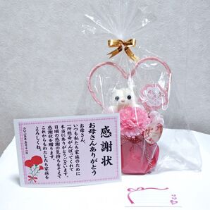 母の日 フラワーギフト 白猫 ネコ カーネーション 母の日プレゼント