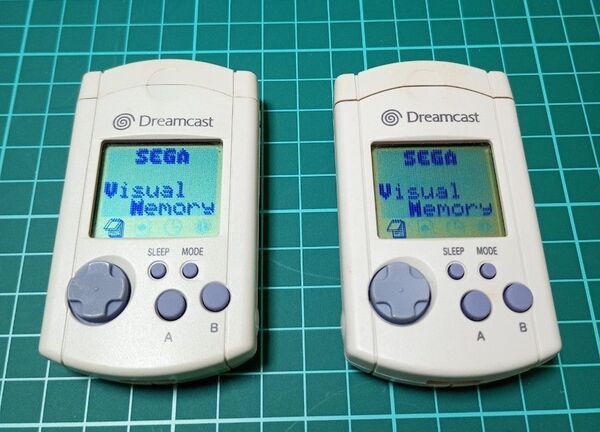 【DC】ドリームキャスト ビジュアルメモリ SEGA Dreamcast 2個セット 動作確認済み 蓋付き