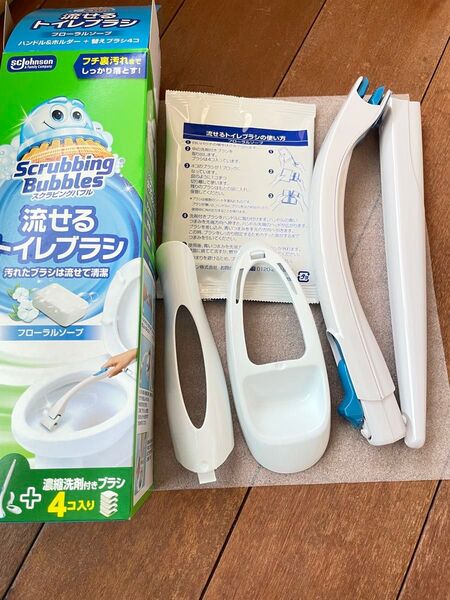 スクラビングバブル 流せるトイレブラシ フローラルソープ