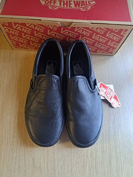 VANS レザー スリッポン スニーカー 24cm
