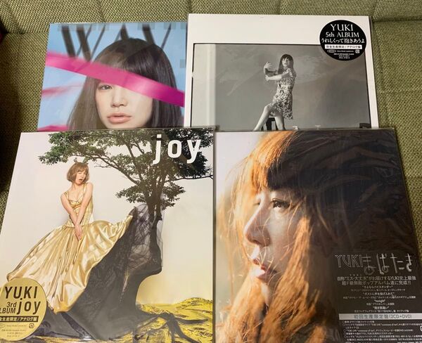 YUKI LPレコード4枚セット『joy』『WAVE』『まばたき』『うれしくって抱きあうよ』