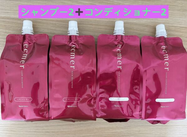 新入荷ナリス化粧品エクメール シャンプー 400ml×2袋+コンディショナー400ml×2袋