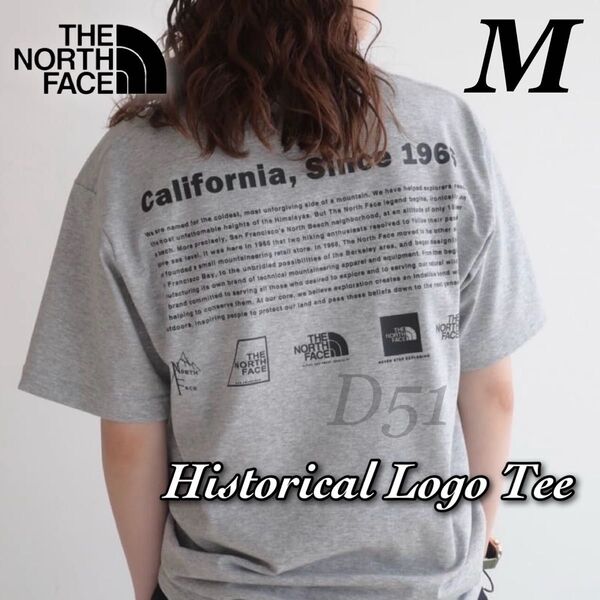 【M】新品★The North Face★ノースフェイス★ヒストリカルロゴ★グレー★半袖 Tシャツ NT32332 32407