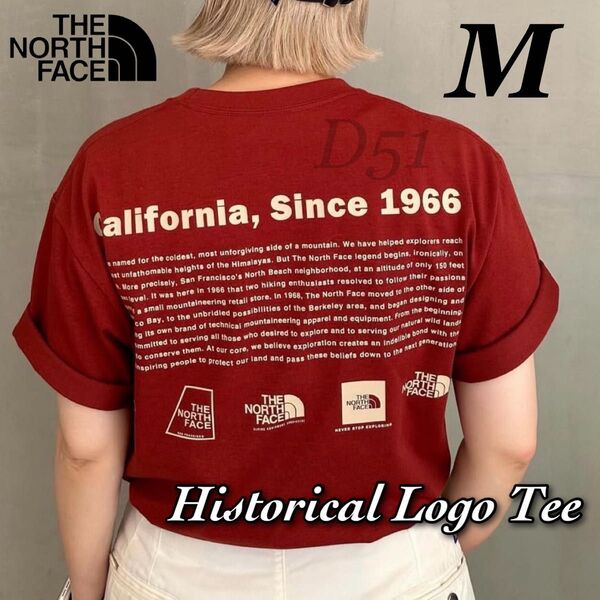【M】新品★The North Face★ノースフェイス★ヒストリカルロゴ★レッド★半袖 Tシャツ NT32332 32407
