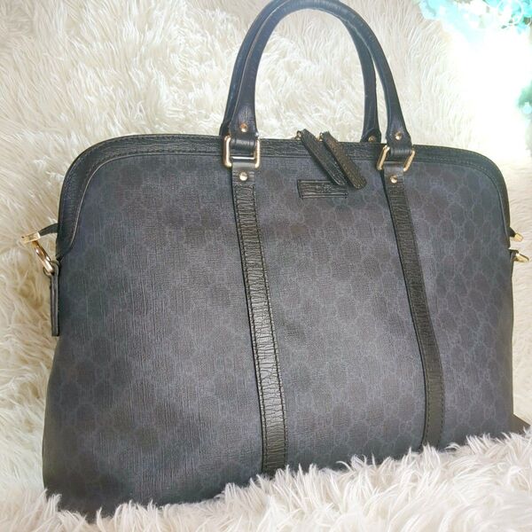 GUCCI グッチ 223674 ビジネスバッグ ハンドバッグ ブリーフケース GGプラスGGスプリーム 黒