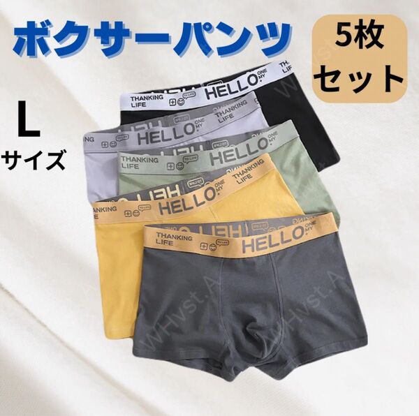 L 5枚組 メンズボクサーパンツ 下着 吸汗 速乾 抗菌 防臭アンダーウェア 快適インナー ストレッチ