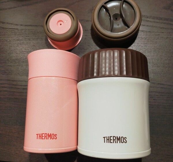THERMOS 保温 スープジャー 2点セット ピンク アイボリー