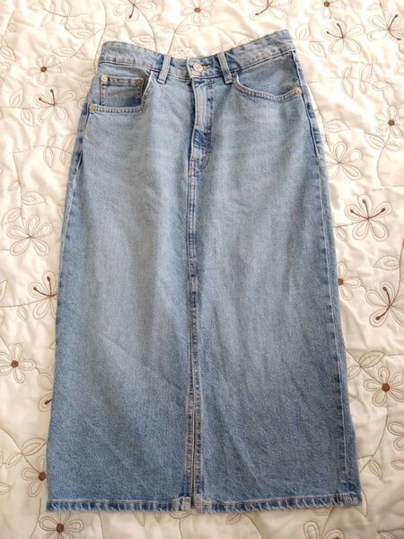 ZARA ザラ デニム スリットタイトスカート XS
