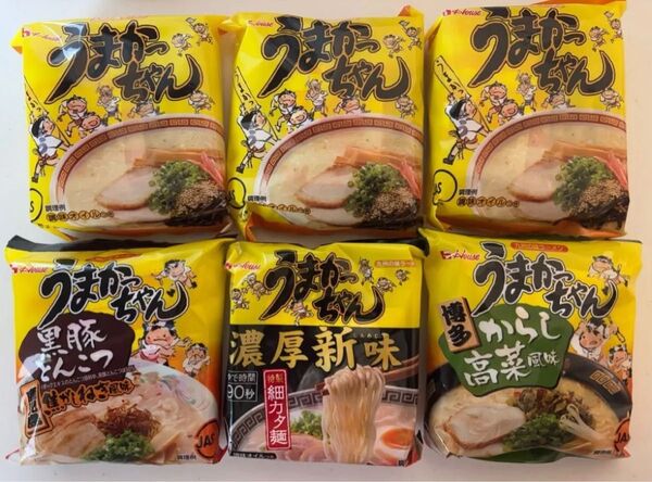 うまかっちゃん 4種6袋 まとめ売り 食べ比べ ラーメン インスタント麺 九州
