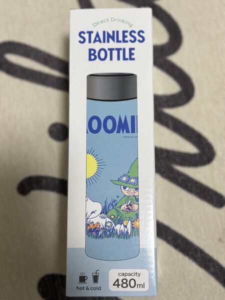新品未開封 ムーミン 保温 保冷 ステンレスボトル 直飲み 水筒 480ml