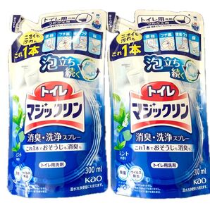 トイレマジックリン 消臭・洗浄スプレー ミントの香り つめかえ用 300ml 2個セット