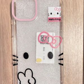 ハローキティ 透明iPhone15plus ケース