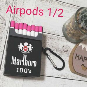 マルボロ Airpodsケース ピンク