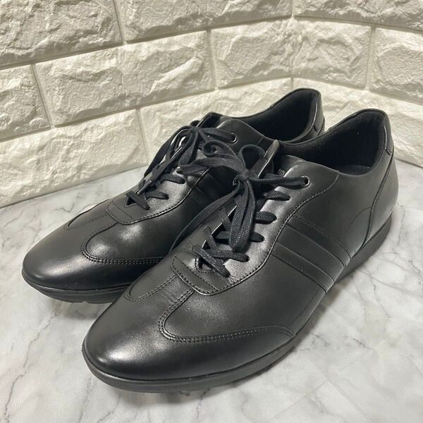 【美品】MOONSTAR ムーンスターワイルドマーチ 28 レザー ビジネスシューズ ブラック ウォーキングシューズ