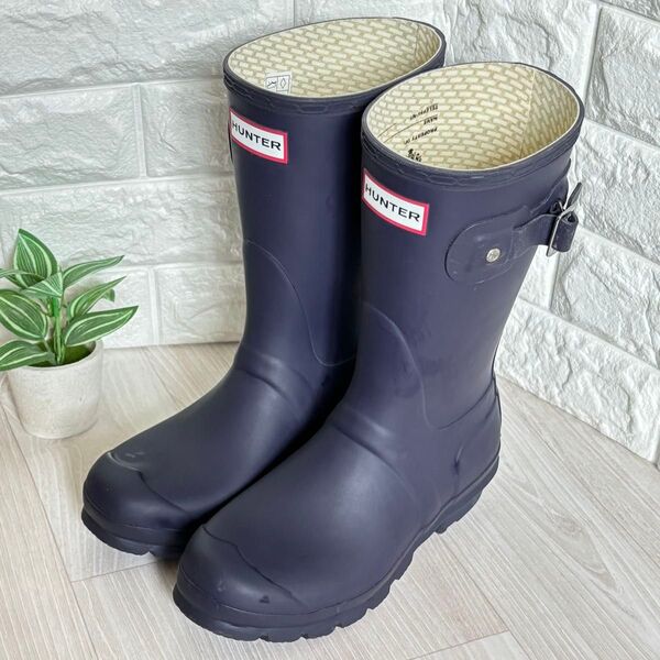 【希少カラー】 HUNTER ハンター レインブーツ 長靴 ミドル 22 雨靴