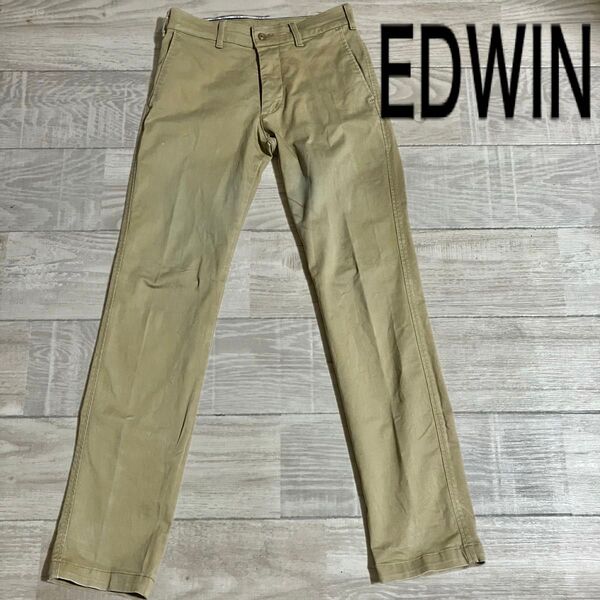 EDWIN JERSEYS ERK33 チノパン スリム ベージュ XS