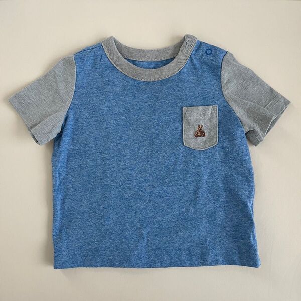 GAP ベビー服 半袖Tシャツ 3-6monthsブルー クマ