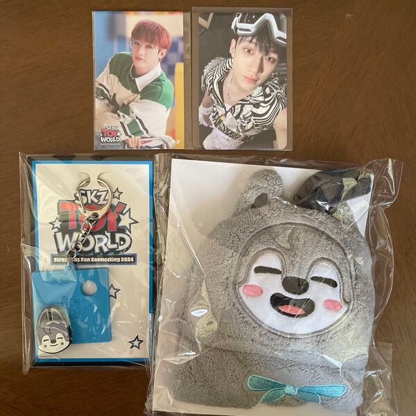 Straykids FCくじ D賞 ループタオル & トイワールド キーホルダー バンチャン ウルフチャン