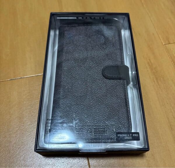 Coach コーチ iPhone14proMax ケース 手帳型 スマホケース Black ブラック CIPH-125-SCBLK