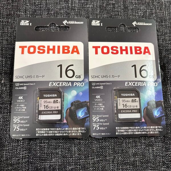 TOSHIBA 東芝 SDHCカード 16GB Class10 UHS-I U3 SD-KU016G 2個セット
