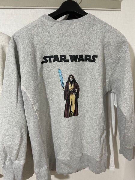 半額 STARWARS CHAMPION 別注リバースウィーブ クルーネックスウェット グレー star wars スターウォーズ
