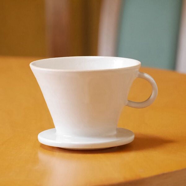 コーヒードリッパー ハンドドリップ 白 おしゃれ 陶器 食器 ①