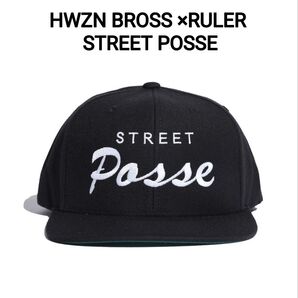 HWZN BROSS ×RULER STREET POSSE ベースボールキャップ ブラック 刺繍 ハウゼンブロス