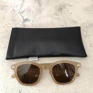SEVENTY FOUR セブンティーフォー サングラス ベージュ×ライトブラウン 新品